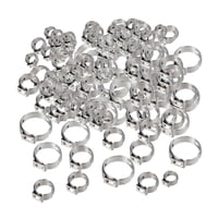 Magideal - Abrazadera De Manguera De Una Sola Oreja, Duradera Para Tubo Pex, Uso Automotriz, Abrazaderas De Manguera Prácticas Para Maquinaria Agrícola, 130 Uds.