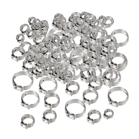 Magideal - Abrazadera De Manguera De Una Sola Oreja, Duradera Para Tubo Pex, Uso Automotriz, Abrazaderas De Manguera Prácticas Para Maquinaria Agrícola, 130 Uds.