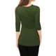 thumbnail image 3 of INSPIRE CHIC Top de Mujer con Cuello de Cisne de Manga Larga, Decoración de Botones, Frente Fruncido, Ajuste Regular, Pulóver XS Verde, 3 of 5