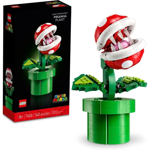 LEGO Super Mario Planta Piraña Modelo para Exhibición