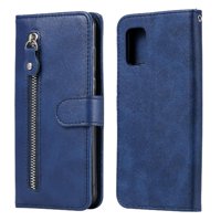 Gangxun - Funda Con Cremallera Para Samsung Galaxy A71 4G, Carcasa Cartera De Cuero Pu Con Soporte Y Tarjetero