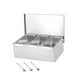 thumbnail image 5 of Organizador De Caja De Condimentos Con Tapa, Botes De Especias De Acero Inoxidable Para Cocina Casera, Tres Rejillas, 5 of 5
