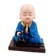 thumbnail image 2 of Estatuilla De Peque?o Monje, Coche De Juguete Con Energía Solar, Cabeza De Bobble, Adorno De Coche De Juguete L Azul, 2 of 5
