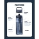 thumbnail image 2 of Botella con filtro de agua LifeStraw Go Series, 1 litro, paquete de 2, 2 of 7