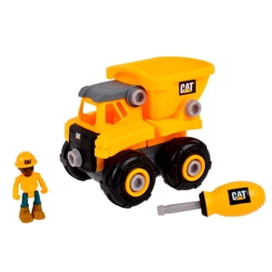 Excavadora Armable Cat Para Construcción Con Figura Y