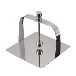 Magideal - Servilletero De Acero Inoxidable, Servilletero Liso, Servilletero, Soporte Para Pañuelos Para Cafeterías, Clubes, Fiestas, Hoteles, Restaurantes Occid Plata Cuadrada