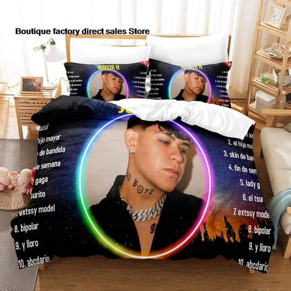 New Junior H Las Bedding Set Single Twin Full Queen King Size Bed Set Aldult Kid Bedroom Duvetcover Sets bed sheet setBed Sheets