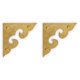 thumbnail image 4 of Placas de esquina de latón 45 mm – Pack de 2 – Hardware Philosophy, 4 of 5