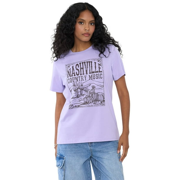 Polera Mujer Fun Regular Western Lila Corona