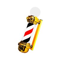 Magideal - Luz De Poste De Barbero De 23,6 Pulgadas, Señal Abierta De Barbería, Luz De Rayas Giratorias De Diseño Retro, Luz De Señal Abierta De Salón Para Salón Rojo Negro Blanco