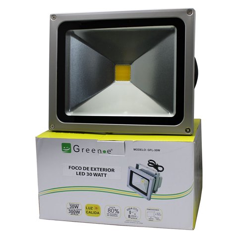 Green E - Foco Exterior Led 30W Luz Cálida