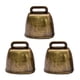 thumbnail image 2 of Campana de retro de 3 uds, campana de Metal, colgante de de viento pequeño, campanas ruidosas, cencerro Premium , Bronce, 2 of 4