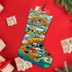 thumbnail image 4 of Patoaventuras Tema: Calcetines de Navidad, fino lino blanco para colgar en escaleras y chimenea, decoración navideña para el hogar, regalo de Navidad.54cm×38cm, 4 of 5