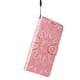 thumbnail image 5 of Funda tipo cartera FOXDOCK para Xiaomi 14 Pro , diseño girasol en relieve, cuero PU, cierre magnético, soporte y tarjetero, 5 of 5