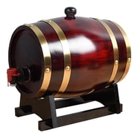 Bothyi - Barril De Envejecimiento De Roble De 1 Galón (5 L) Con Soporte, Dispensador De Barril De Cerveza Para Bar