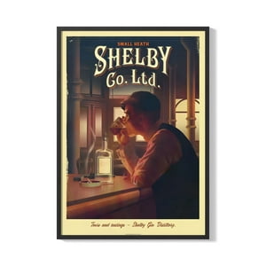 Creango - Cuadro Poster Enmarcado Peaky Blinders Diseño 8 Decorativo