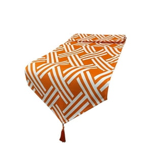 Oem - Mantel Camino De Mesa Con Pompon Lino Diseño Formas 180X35Cm