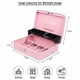 thumbnail image 3 of Caja de efectivo xilada con bandeja para dinero y cerradura con llave, color rosa, 3 of 8