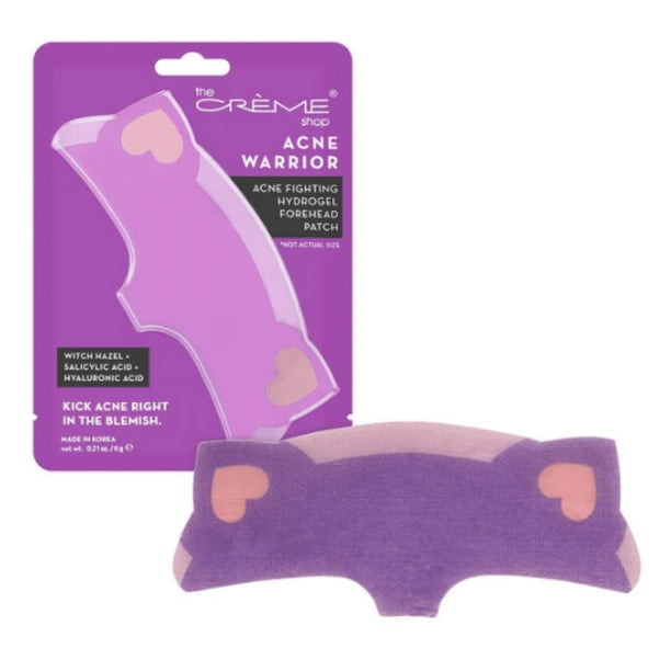 The Crème Shop - Acne Warrior - Parche de Hidrogel para la Frente Que Combate el Acné - Combate el Acné Directamente en la Imperfección (6 G)