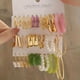 thumbnail image 1 of 15 Pairs C Shape Hoop Earrings Set Elegant Minimalist Style Alloy 18K Gold Plated Jewelry Trendy Female Gift, 1 of 5