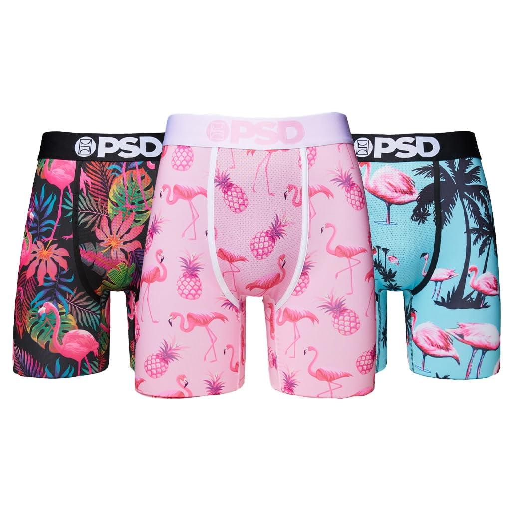Psd - Calzoncillos Tipo Bóxer Flamingo Jungle Para Hombre Paquete De 3