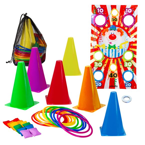 Ring Toss Games New Bounce 4 en 1 Carnival Outdoor Kids