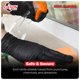 thumbnail image 5 of Guantes de Nitrilo CHAOS Moto Negro Libre de Látex Talla L, 5 of 6