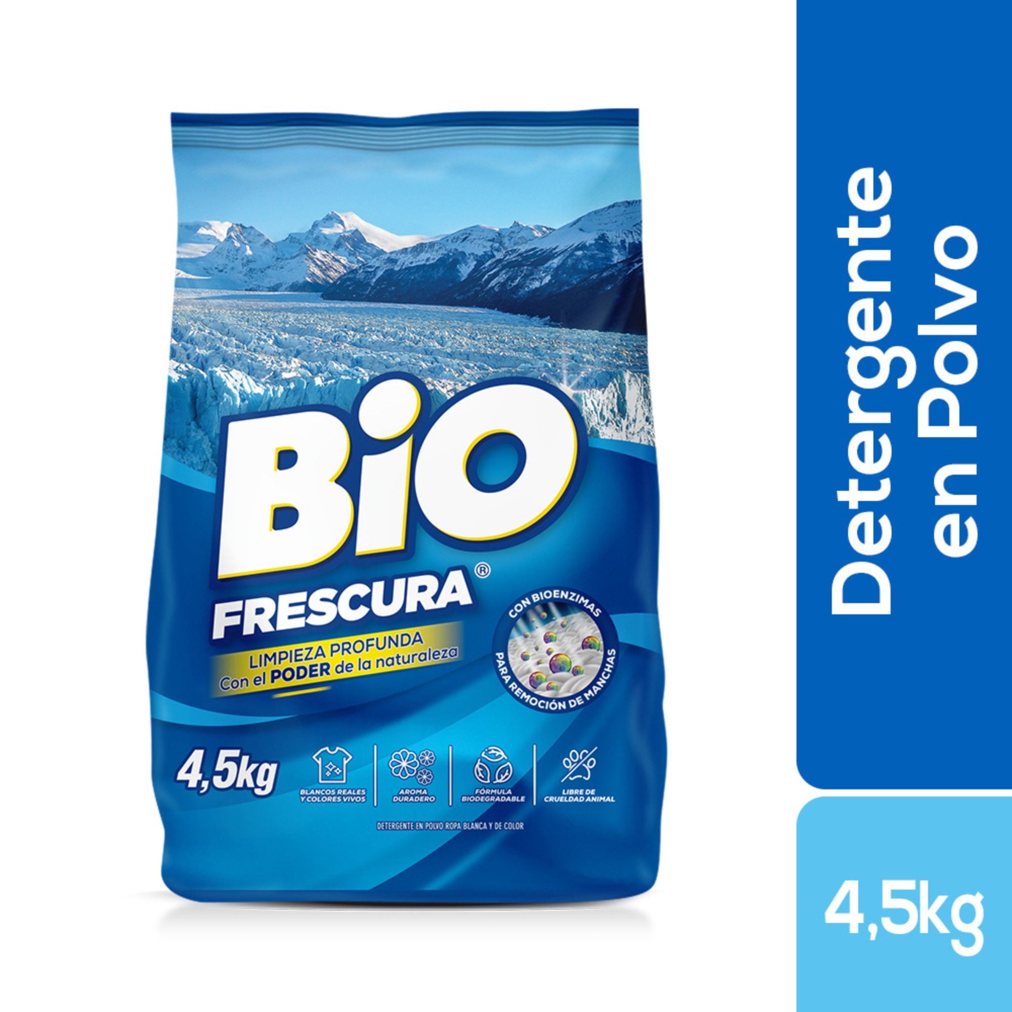 Detergente En Polvo Biofrescura Campos De Hielo Bolsa 4,5 kg Bio Frescura