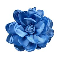 Magideal - Broche De Flores Para Solapa, Accesorios De Moda Para El Cabello, Pinza Para El Pelo Para Fiesta, Boda, Accesorios De Ropa Para Banquete, 3,94 Pulgada Azul