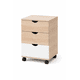 thumbnail image 1 of Velador Dormitorio Moderno 3 Cajones MDF Compacto 45×40×54 Madera/Blanco, 1 of 6