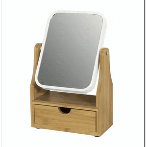 Genérico - Espejo De Maquillaje Rotacion 360 Espejo De Mesa Con Cajon