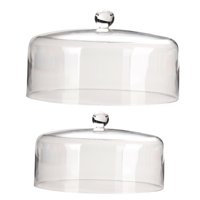 Magideal - 2X Decoración Para Tartas, Soporte Para Tartas, Tapa, Cúpula De Queso Transparente, Cúpula Para Tartas, Cúpula Para Dulces, Fiesta Festiva, Magdalenas