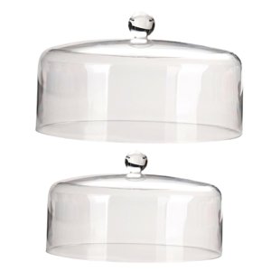 Magideal - 2X Decoración Para Tartas, Soporte Para Tartas, Tapa, Cúpula De Queso Transparente, Cúpula Para Tartas, Cúpula Para Dulces, Fiesta Festiva, Magdalenas