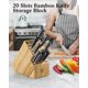 thumbnail image 4 of Bloque de almacenamiento de cuchillos Cook N Home Bamboo con 20 ranuras, 4 of 5
