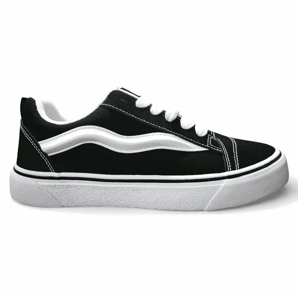 Zapatilla Mujer Negra Plataforma Lona Everix