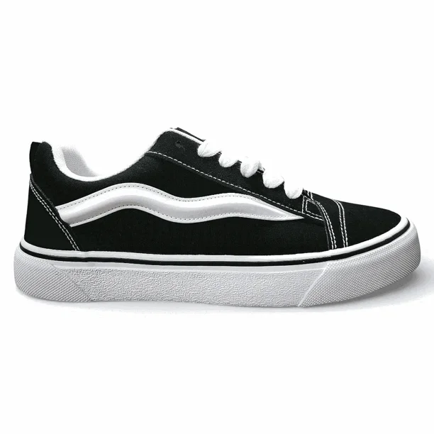 Zapatilla Mujer Negra Plataforma Lona Everix
