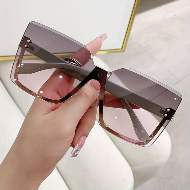 Stylish Semi-Rimless Fashion Sunglasses for Women & Men - UV400 Protection for Beach, Driving & More!