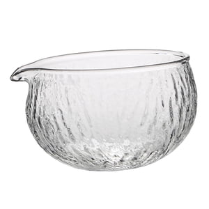 Bothyi - Tazas De Tazón De Matcha De Vidrio Texturizado Transparente De 500 Ml Con Pico Vertedor