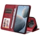 thumbnail image 5 of Funda Billetera para Xiaomi Poco F6 Pro con Porta Tarjetas y Soporte Ajustable Rojo, 5 of 5