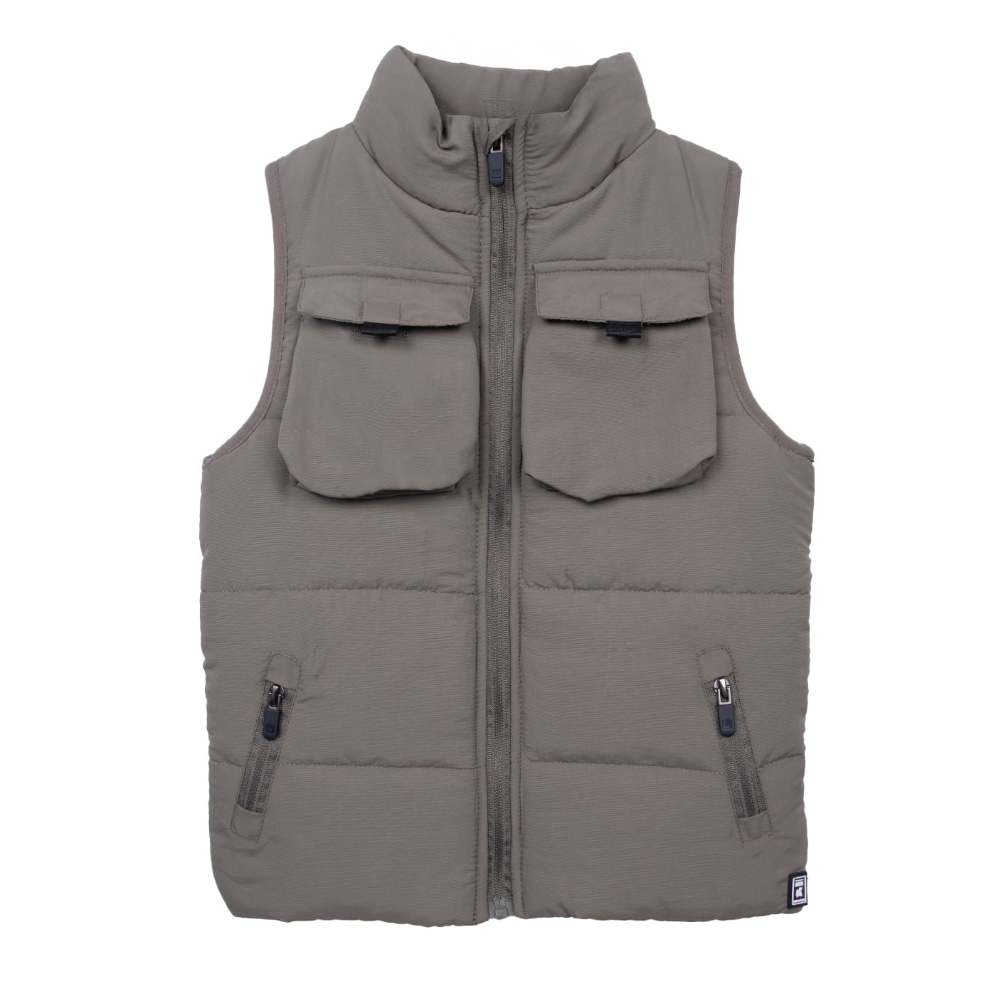 Pillin - Parka Niño Sin Mangas Con Bolsillos Delanteros Verde