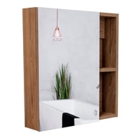 Fm Furniture - Mueble Botiquin 49.7X45X12.5 Cm Café Claro