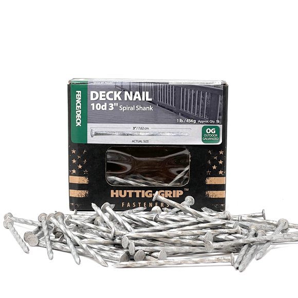 Cubierta de valla Nails Huttig-Grip, 10 x 7,62 cm, para vallas de madera, 1 kg