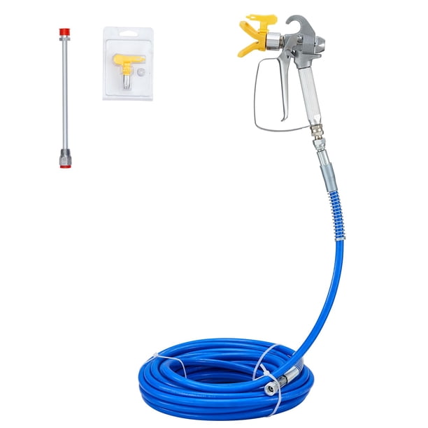 Kit de mangueras de aerosol de pintura sin aire VEVOR, 15 m, 3600 PSI, varilla de 8 pulgadas