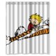 thumbnail image 1 of Cortina de ducha de cómics de Calvin y Hobbes, juego de cortina de baño con ganchos, tamaño 60 x 72 pulgadas, 1 of 3