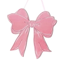 Bothyi - Letrero Colgante De Madera Con Lazo Rosa, Bonito Arte De Pared Con Lazo Para Patio Al Aire Libre Y Cocina.