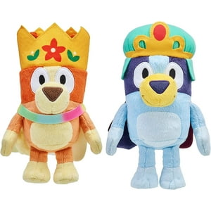Paquete De Juguetes De Peluche Bluey Friends Royal Bluey Y Bingo