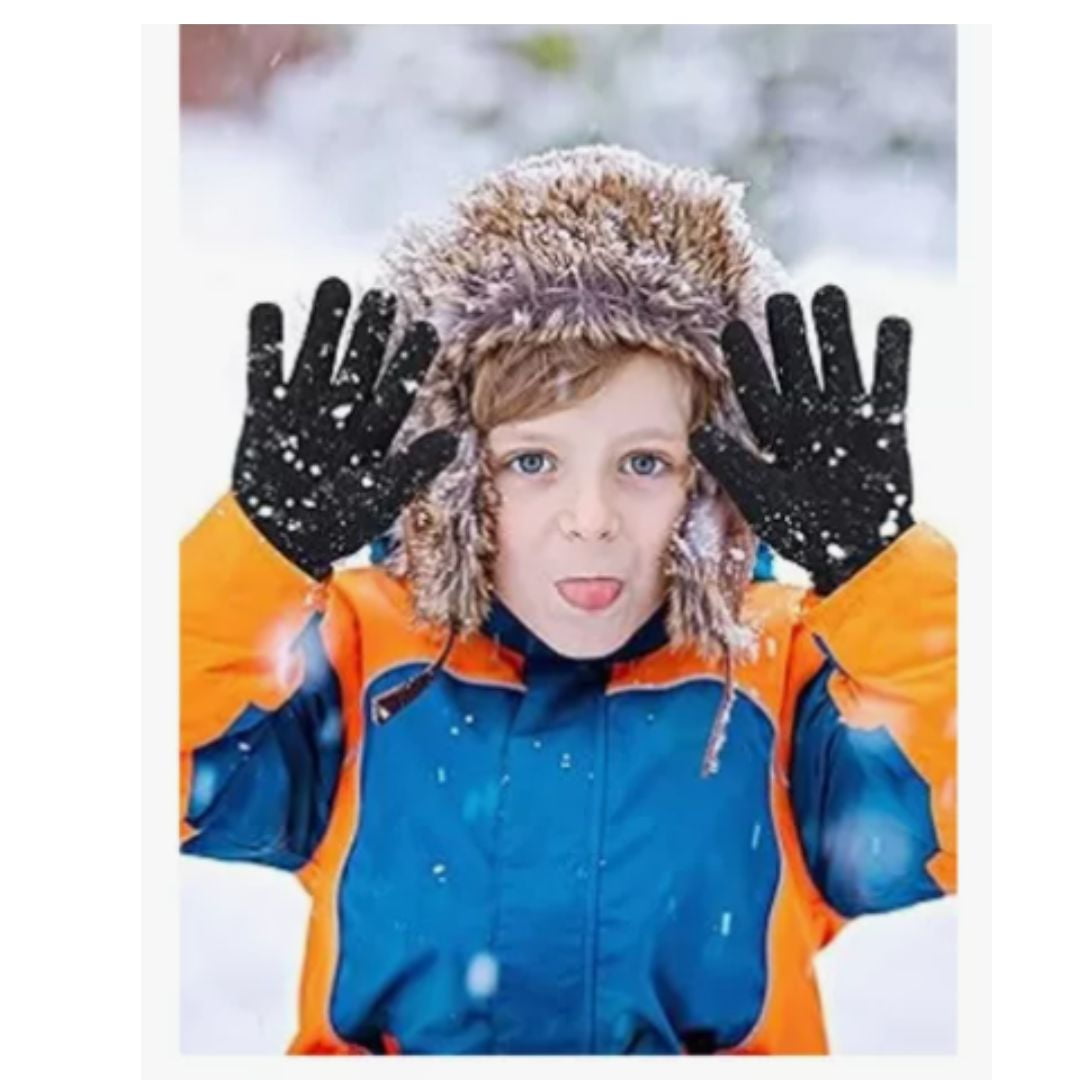 Mercado Ideas - Guante De Lana Para Niños Azul Marino