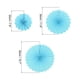 thumbnail image 2 of Decoración Uxcell Set Abanicos de Papel Colgantes Azul 6 Piezas, 2 of 3
