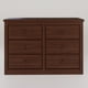 thumbnail image 1 of Comoda Berlin Madera Nogal 6 Cajones, 1 of 3