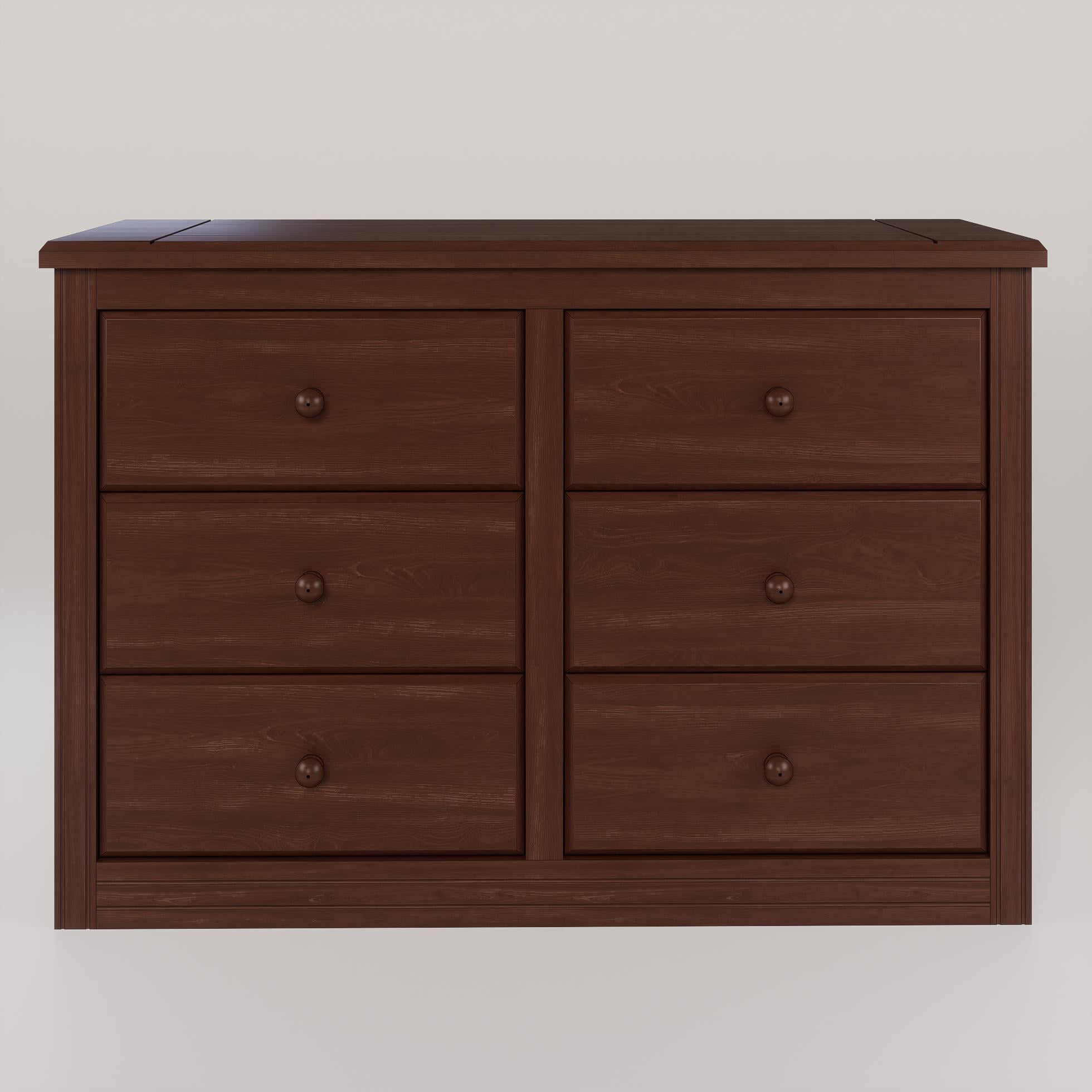 Muebles Insignes - Comoda Berlin Madera Nogal 6 Cajones